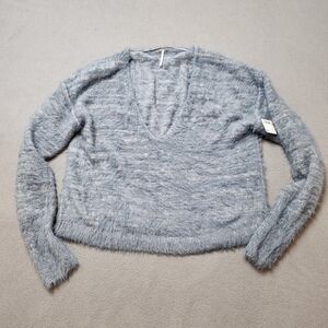 NWT Free People Serendipity Sweater! Sz Large Fuzzy Sweater Oversized